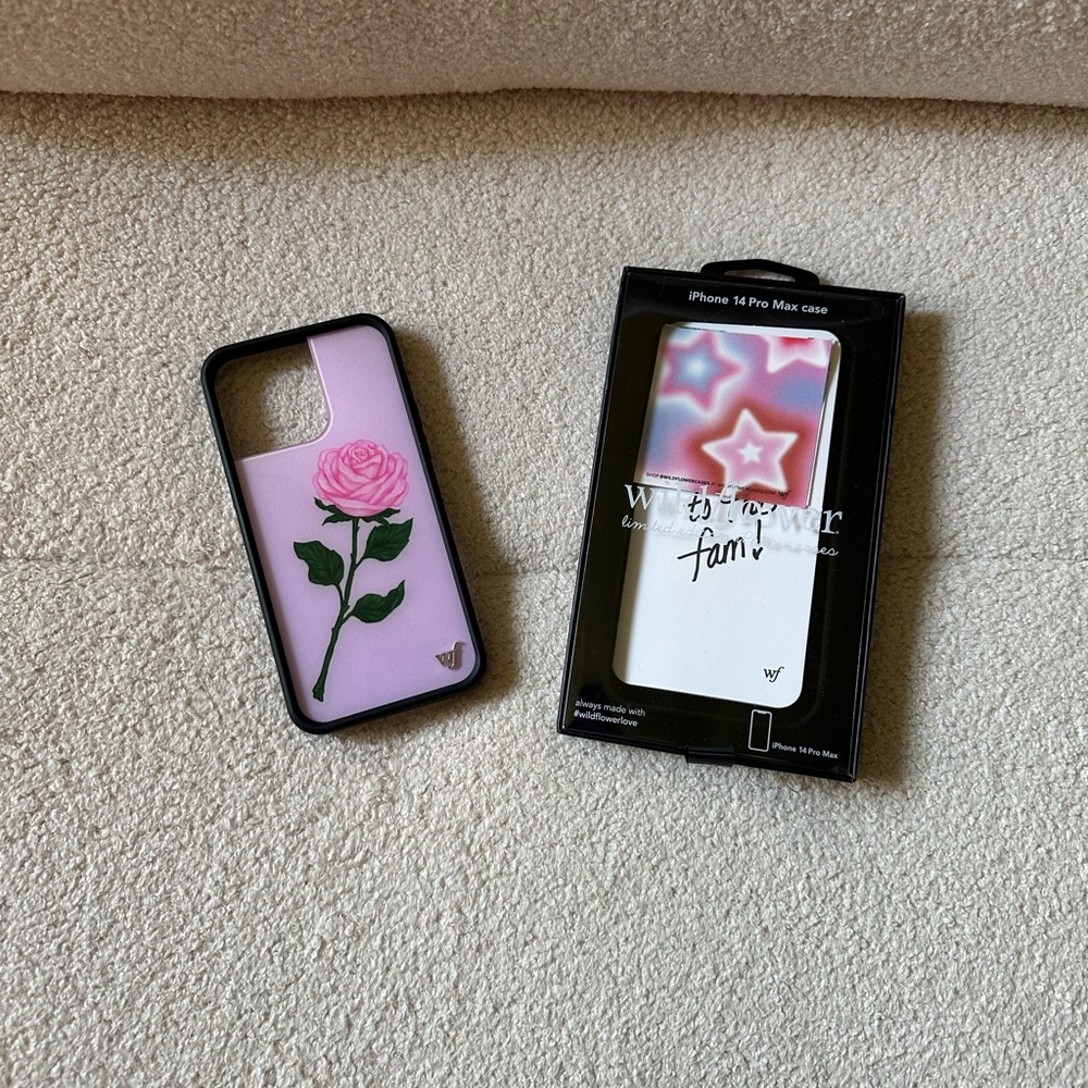 iPhone 14 Pro Max Case - Pink Rose Design